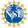NSF logo - letters in white over blue image of Earth surrounded by yellow silhouettes of humans holding hands 