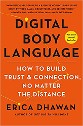 Dhawan - Digital Body Language, how to build trust and connection, no matter the distance - title on orange background with yellow dots dotting each i and yellow dotted lines connecting those yellow dots