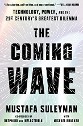 Suleyman - The Coming Wave: Technology, power, and the 21st century’s greatest dilemma - title over muted galaxy image with rays shooting out from the center and through the black text
