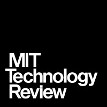 MIT Technology Review logo - title in white on a black square with each word stacked vertically upon the next in the bottom left corner