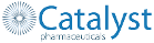 Catalyst Pharmaceuticals logo - Catalyst in larger bold blue font with pharmaceuticals appears in smaller lower case blue font below. To the left of the text is a circular emblem of radiating thin blue lines.